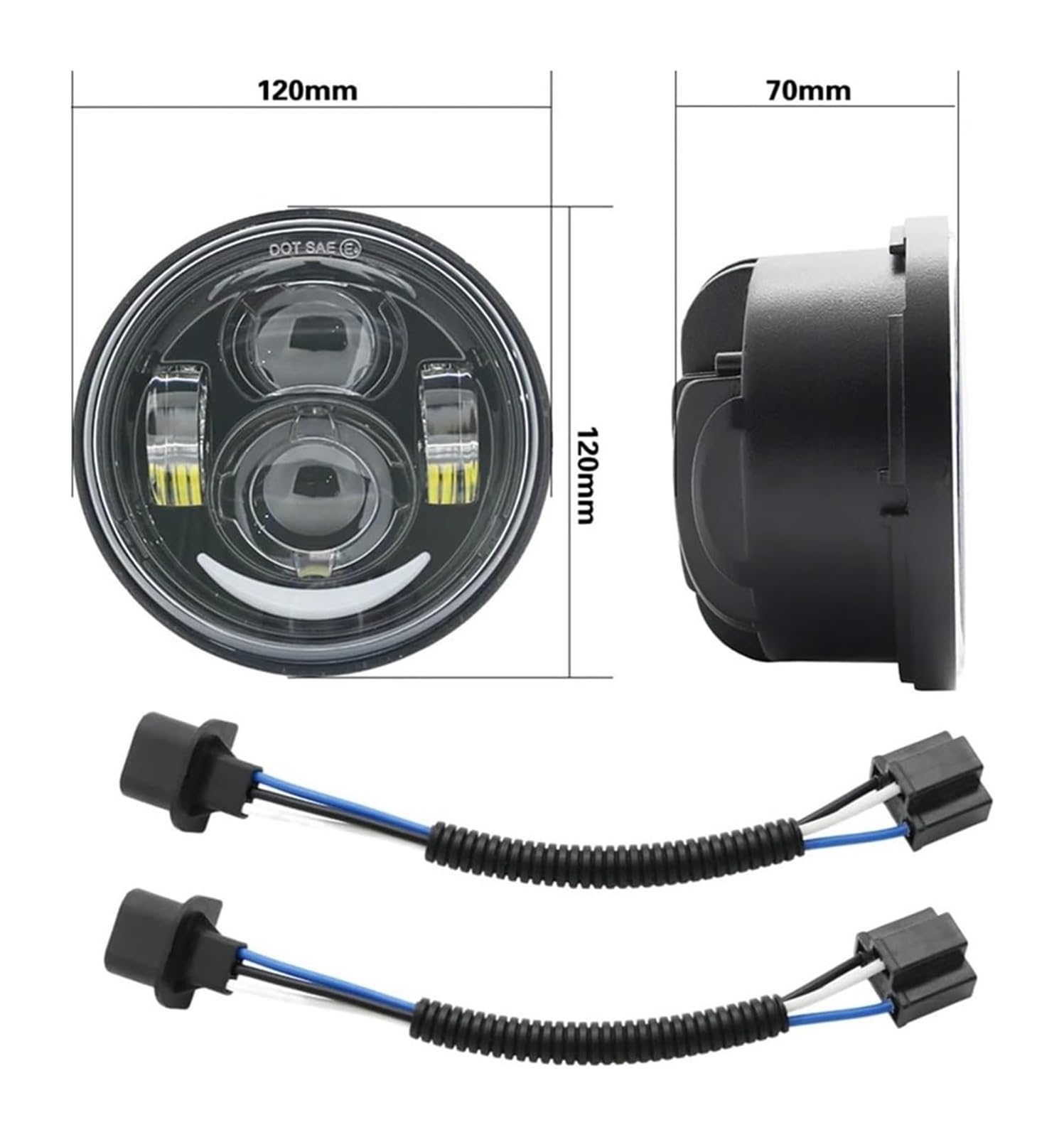 HONGYISM Phare LED H4 De 4,65 Pouces Pour FXDF Pour Dyna Pour