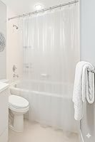 Vista 8 de Dependable Industries inc. Essentials Forro magnetizado de cortina de ducha para baño con ojales de metal, impermeable (rojo)