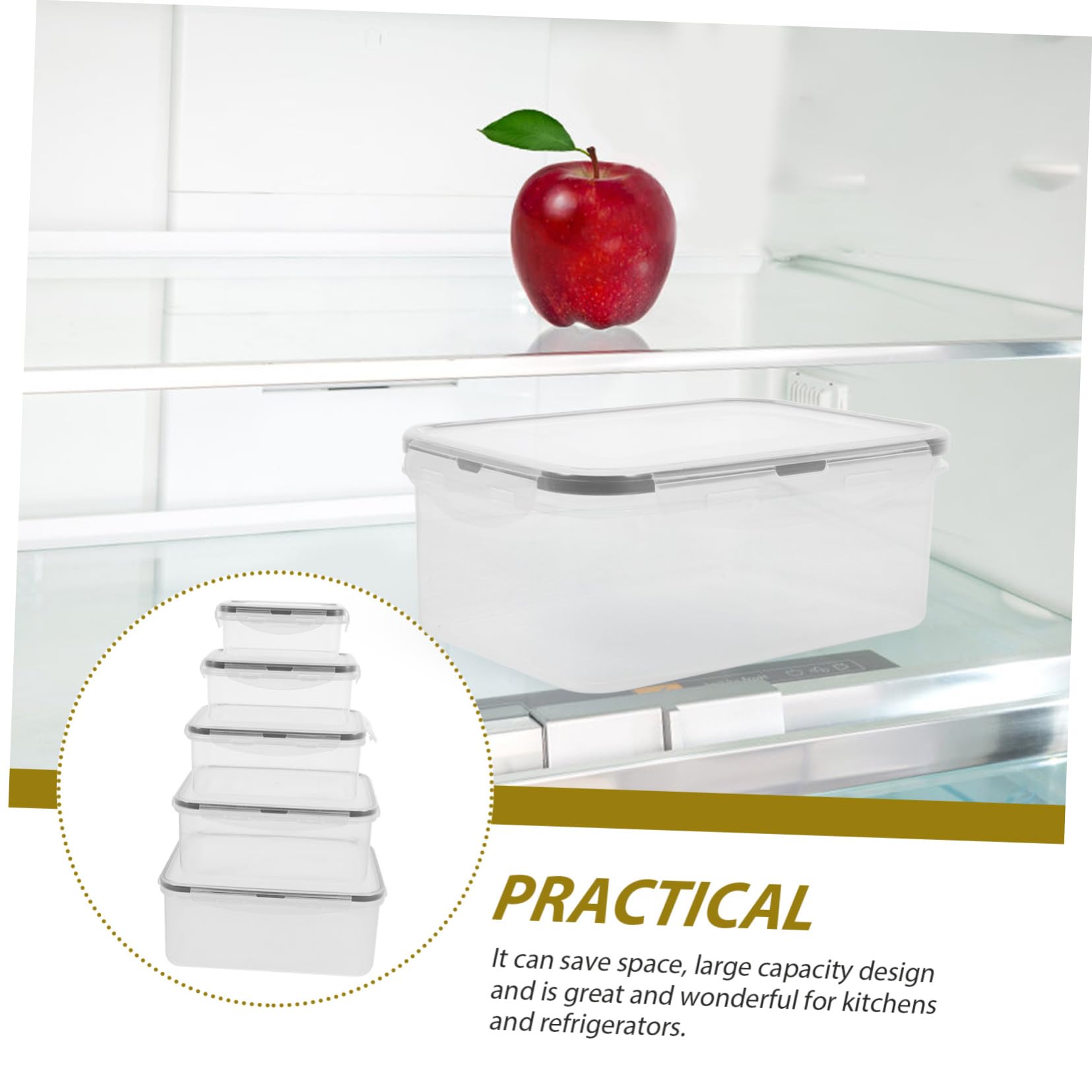 Alipis 10 Pezzi Set Più Croccante Contenitore Per La Frutta Nel Contenitori Da Cucina Con Coperchio Contenitori Per La Conservazione Degli Alimenti Congelatori Pp