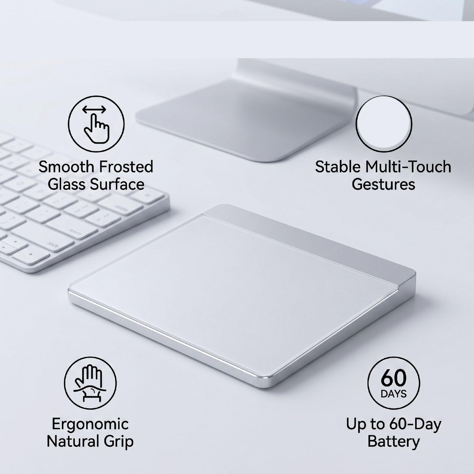 Sxhlseller Trackpad Wireless, Vetro da 6 Pollici, Doppia modalità