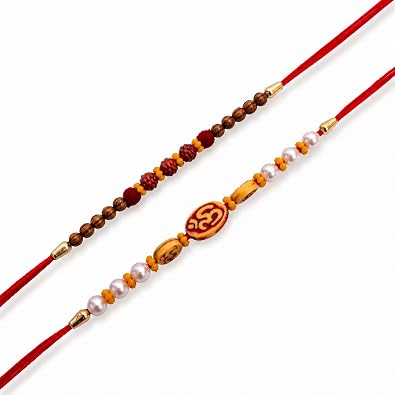 Rakhis for Brother Set of 2 Designer Raksha Bandhan Traditional Gift Set