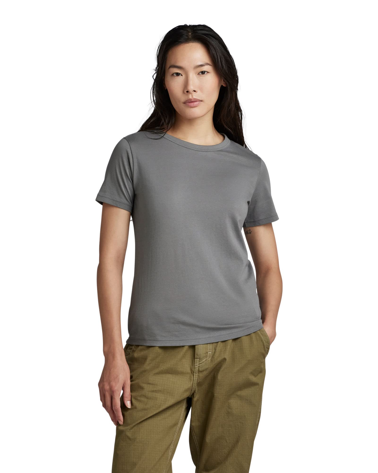 G-Star Women's Nysid RAW. Slim Top, Grey (granite D22784-336-1468), XXS