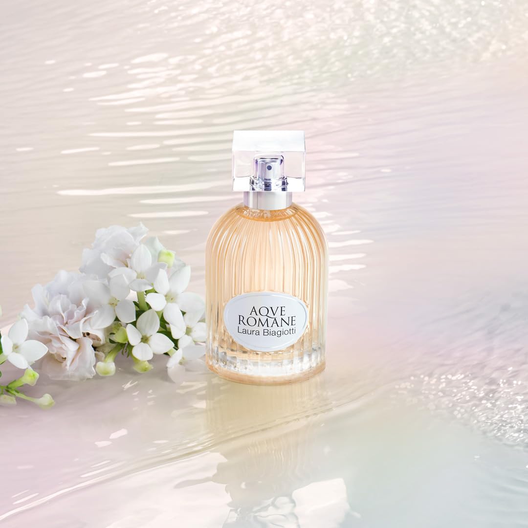 Laura Biagiotti – Aqve Romane Ambrosia Aurea Eau de Toilette 100 ml – Profumo Donna – Fragranza Floreale e Muschiata Dolce – Note Delicate e Sensuali – Iconico Flacone ispirato ai Templi Romani