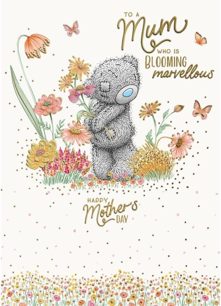 Me to You Tatty Teddy 'Blooming Marvellous' Mother's Day Card 5 x 7" - Official Collection