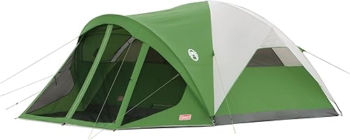 Miniatura 1 de Coleman Evanston Tent with Screen Room 68 Person Weatherproof Tent Sets Up in 15 Mins Included Rainfly & Carry Bag Made of PFAS-Free Materials