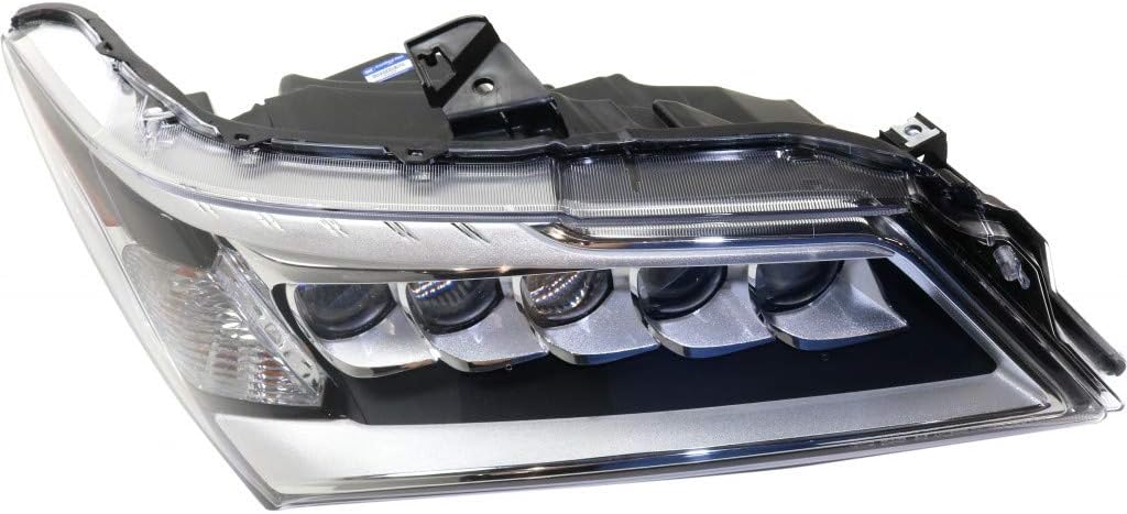 CarLights360 For Acura MDX Headlight 2014 2015 2016 Passenger Side CAPA Certified Bulbs Included AC2503125 | 33100-TZ5-A01 ;LED