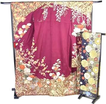 美品☆正絹・振袖、長襦袢(仕立て上り)2点セット 未仕立て 振袖 22点セット「Allure オフホワイト 手毬に牡丹」仮