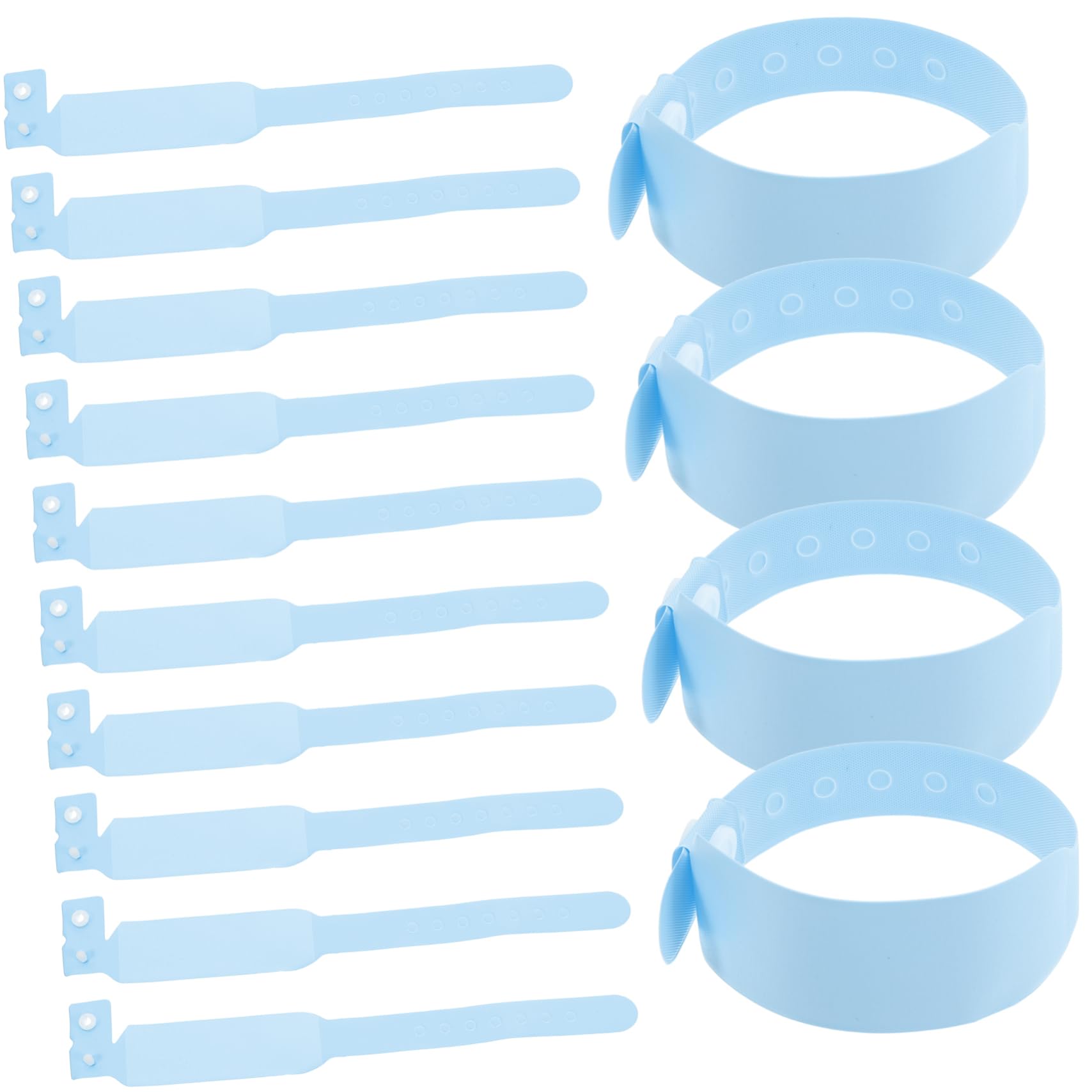Healvian 100 Stück Einweg Pvc Armbänder für Neugeborene Hautfreundlich Blaue Identifikationsarmbänder für Krankenhausgebrauch