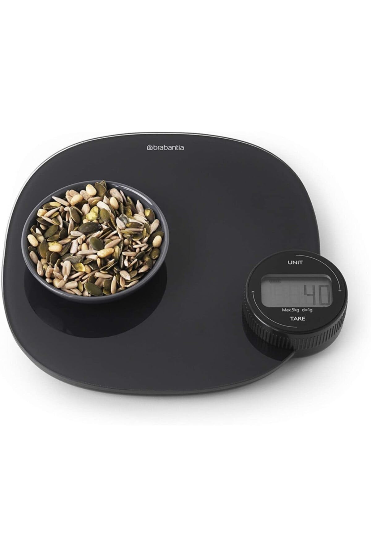 Brabantia Tasty+ Báscula de Cocina Digital, Dark Grey
