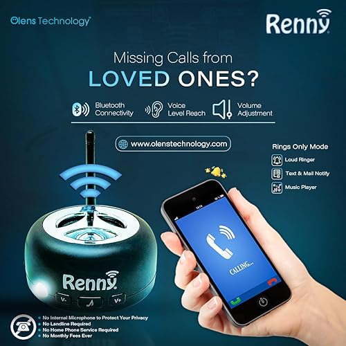 Miniatura 7 de RENNY JR - El timbre del teléfono celular, amplificador y parpadeo para personas con discapacidad auditiva (117 dB)  Se conecta automáticamente de