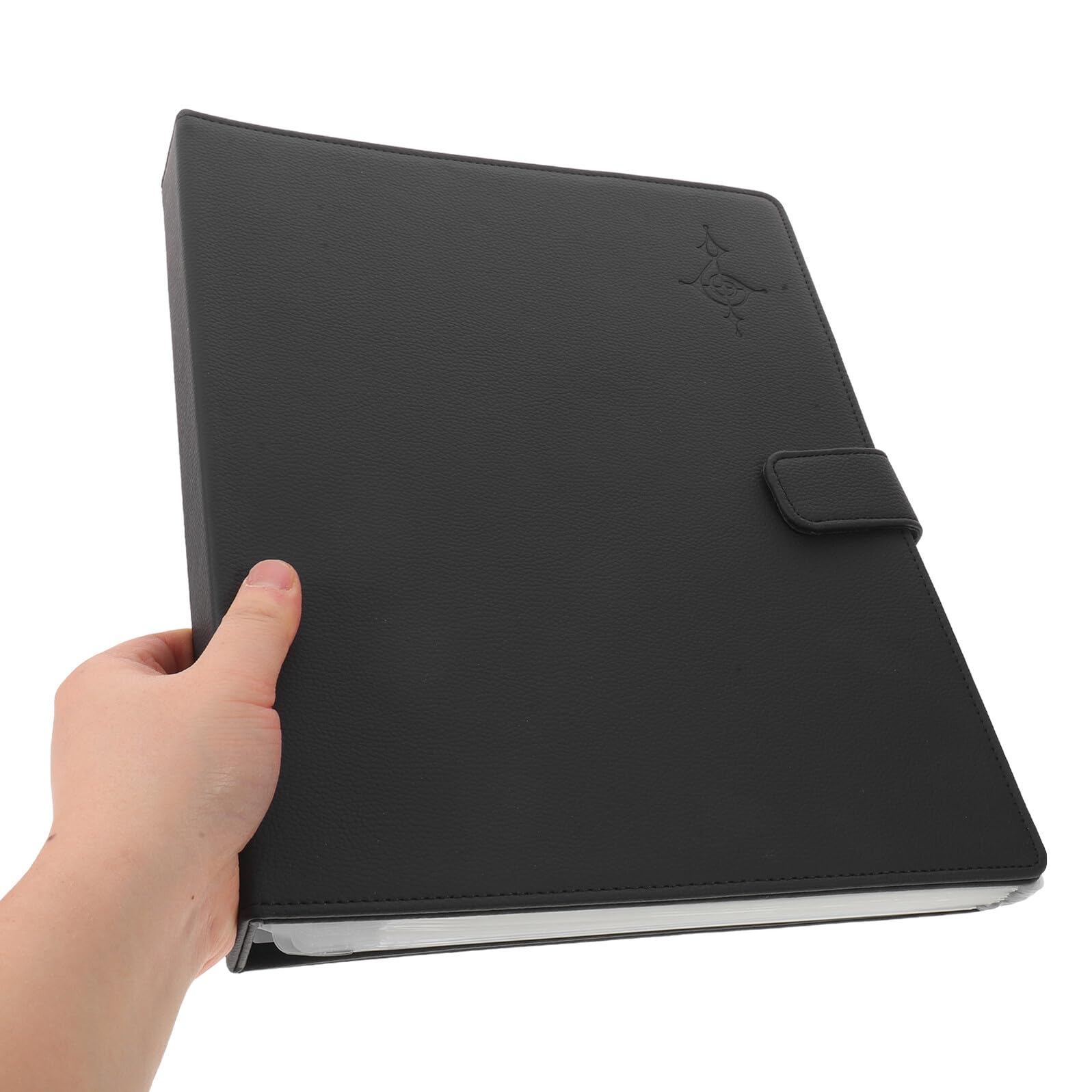 TOPBATHY Carpeta de Partituras de Piano y Guitarra Negra de Cuero Sintético, Organizador con 30 Páginas Numeradas para Hojas Sueltas, Adecuado para Músicos y Práctica en Aula o Conciertos