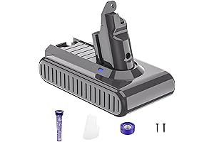 6000mAh 21.6V V6 Dyson Battery Replacement, Extended Runtime for Dyson V6 Vacuum Cleaners