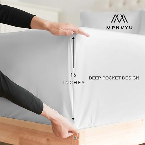 Miniatura 5 de MPNVYU Eastern Sheets - Juego de sábanas y fundas de almohada, tamaño individual XL, 3 piezas, sábana bajera de bolsillo profundo, sábana encimera y