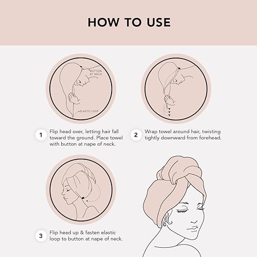 Miniatura 5 de Kitsch Toalla de microfibra para el cabello  Envolturas de pelo rizado de secado rápido para cabello húmedo para mujeres  Toalla de microfibra para