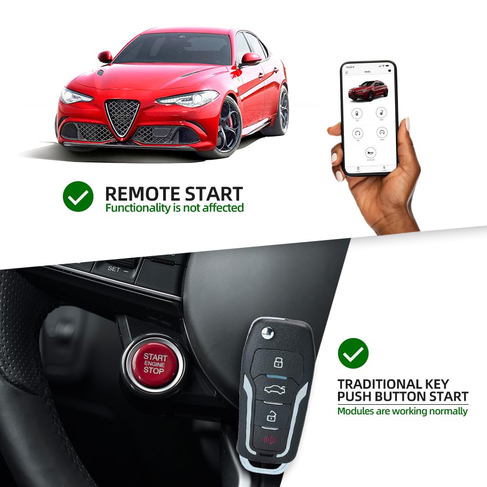 1X Automatyczne uruchamianie/zatrzymywanie Wyłącz/Usuń/Eliminator/Dezaktywator dla 2016-2024 Alfa Romeo Giulia & Stelvio Automatyczne uruchamianie/zatrzymywanie Systemu Silnika Anulujące