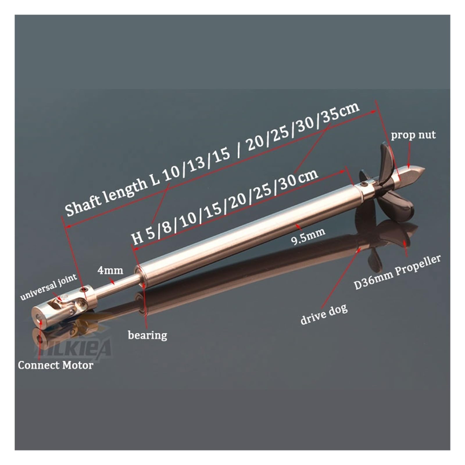 Amazon.com: Stainless Steel 4mm Boat Shaft Drive Shaft +Cardan Joint+3  Blades Propeller +Stainless Steel Shaft Sleeve+ Prop Nut for Rc Boat (Color  : L30cm 030-4x4mm, Size : 1) : Toys & Games