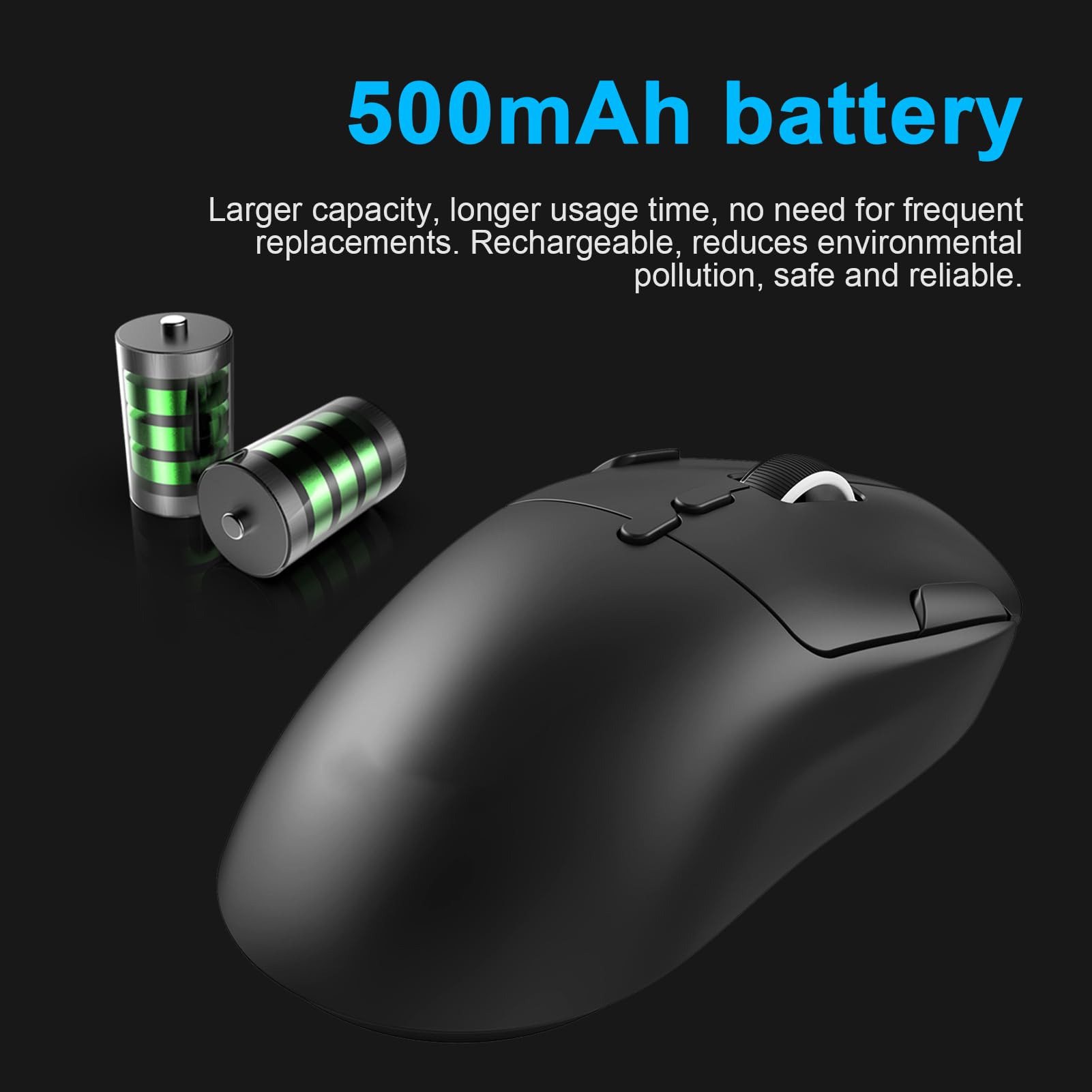 Ratón Ligero para Juegos 58g 3 Modos (Black)