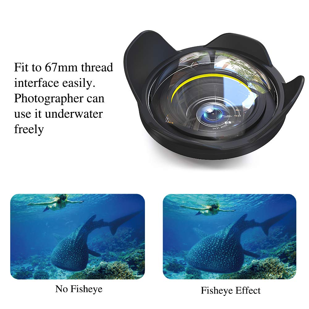 Amazon | Seafrogs カメラレンズ 広角 67mm インターフェイス Canon