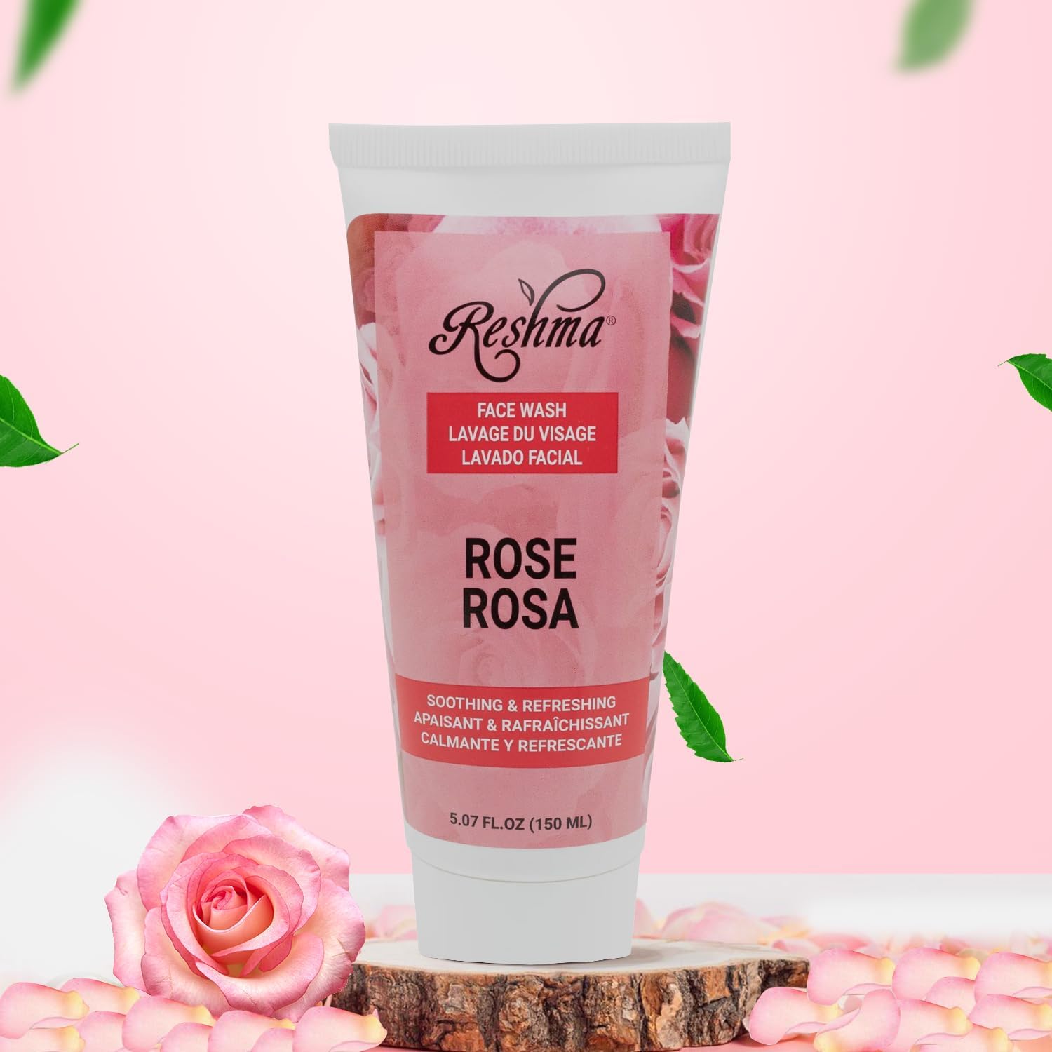 Reshma Beauty Ravishing Rose Skincare Set Face Wash, Scrub, and Cream, Soothing & Hydrating for All Skin Types, Calming, Cruelty-Free, Pack of 3 - Image 4
