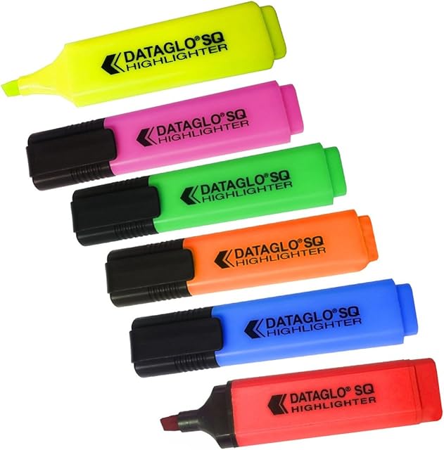 Hainenko Value Highlighter - Assorted Colours (Pack of 8)
