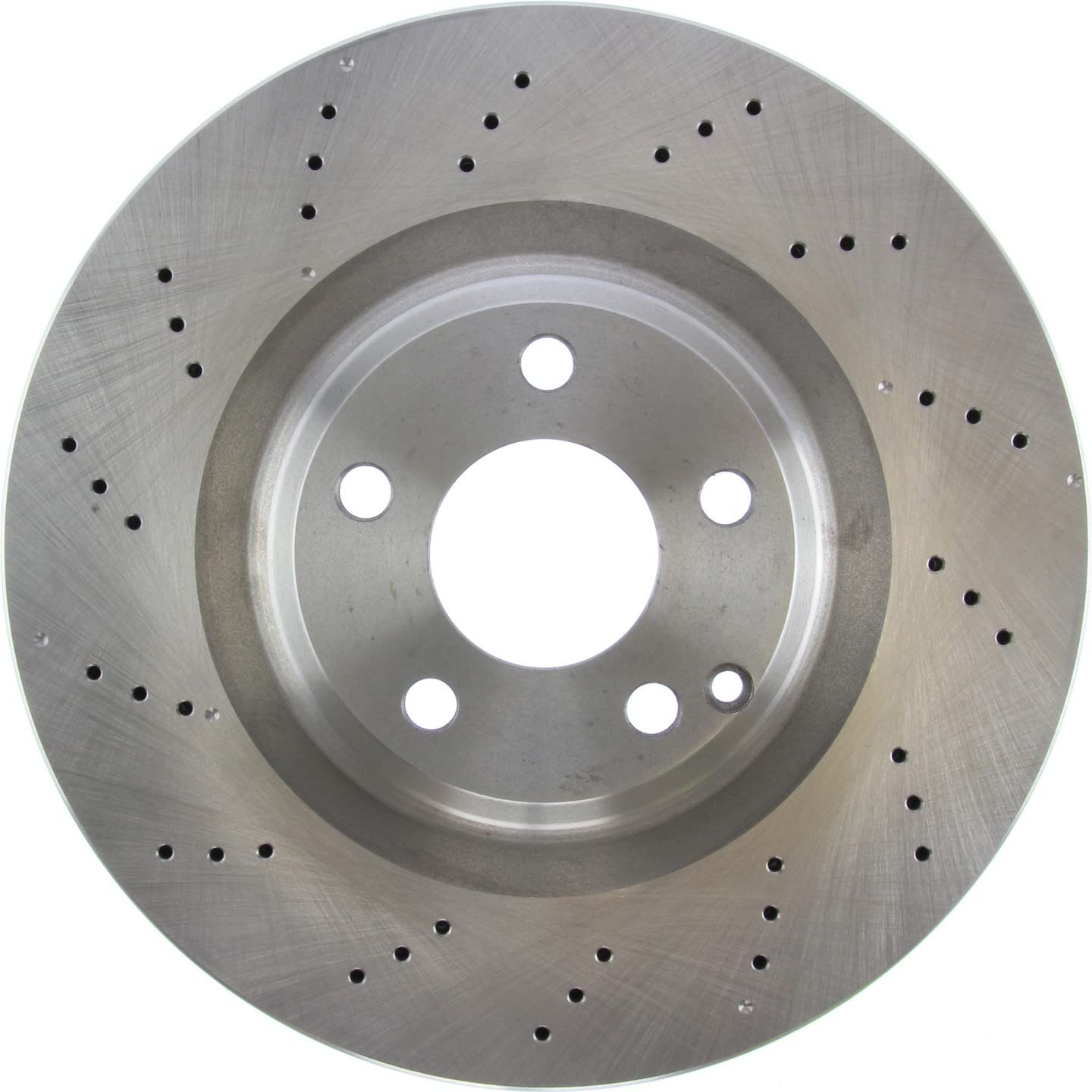 Front Disc Brake Rotor Standard Cross-Drilled Compatible With Mercedes-Benz SLK250 2012 2013 2014 2015