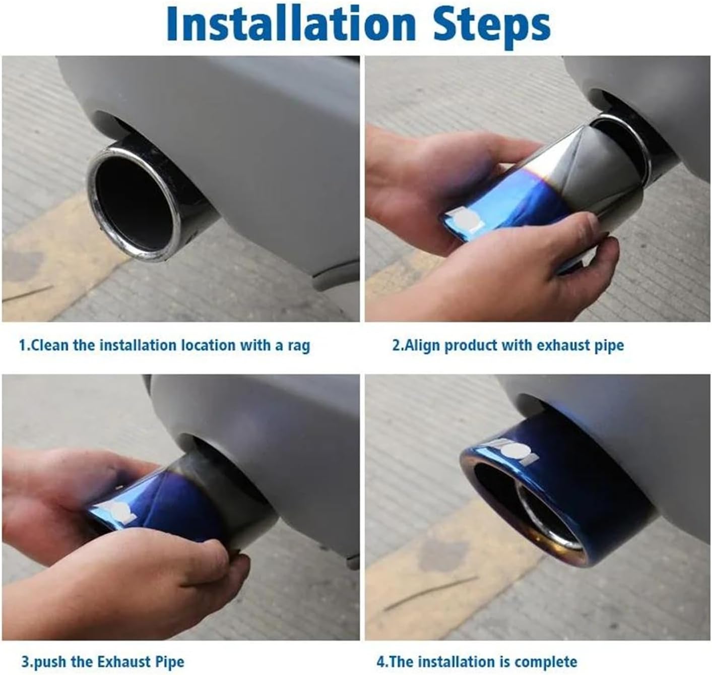 Amazon | マフラーカッター 1 個ステンレス鋼の排気管マフラーテールパイプマフラー先端車のリアテール喉プラド 120/150 2003-2020  2021 2022 車用排気管(Style-A-2Pcs) | マフラーカッター | 車＆バイク 車用排気管 1 個ステンレス鋼の排気管マフラーテールパイプマフラー先端車のリアテール喉プラド 120/150 2003-2020 2