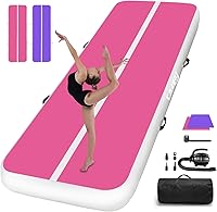 Vista 14 de Colchoneta inflable para gimnasia con bomba de aire eléctrica, pista de gimnasia para uso doméstico, entrenamiento, animadoras, niños, gimnasio, yoga
