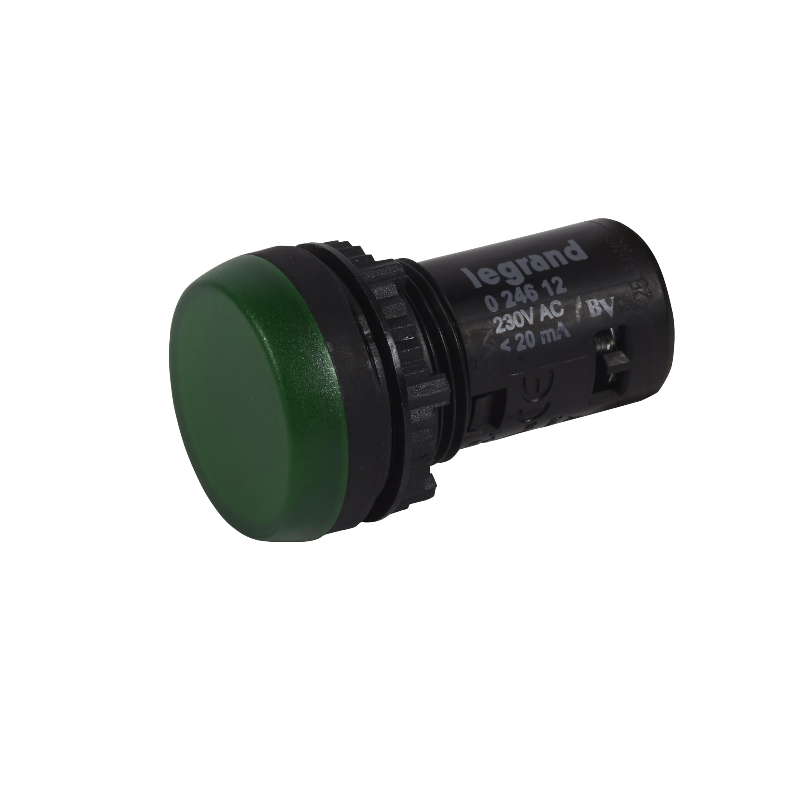 Indicador monobloque con LED verde de 230V para paneles de control 2