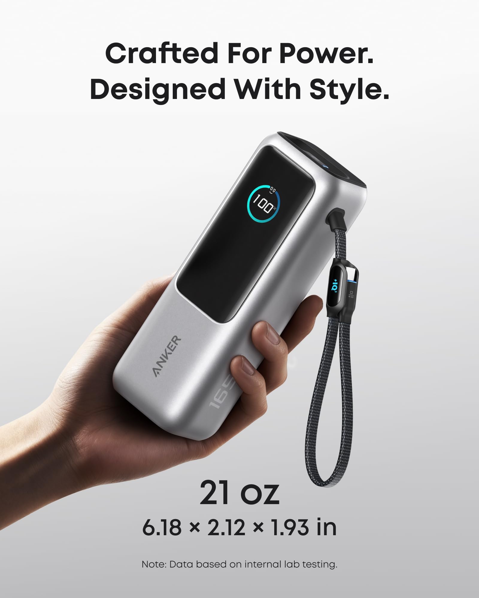 Anker Laptop Power Bank, 25,000mAh, 3-Port Battery Pack, 165W