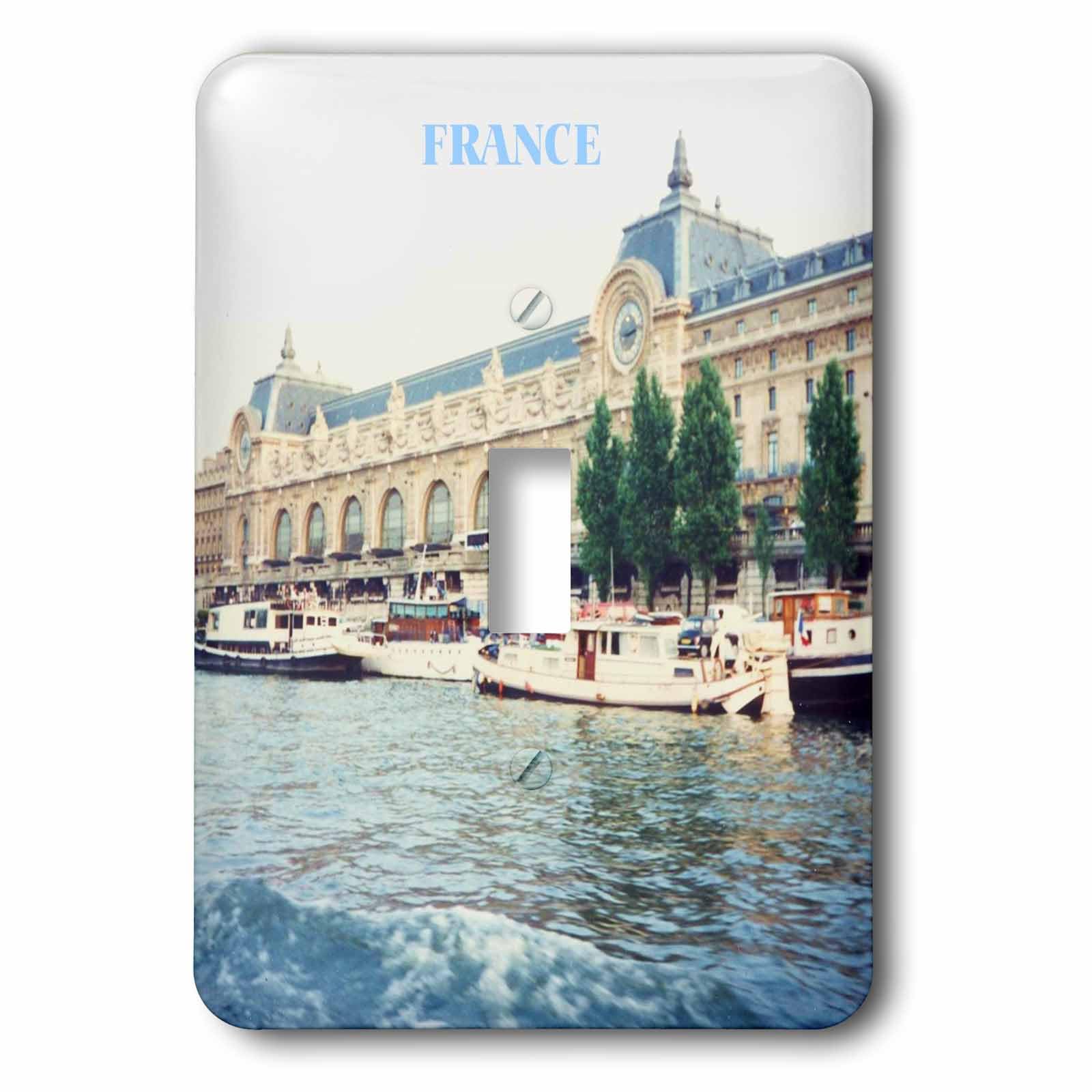 Seine River France interrupteur baïonnette motif multicolore de plaque murale