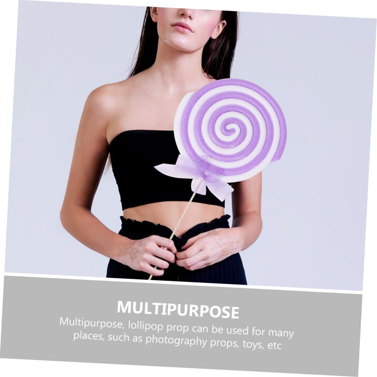 MAGICLULU 2pcs Decorative Fake Lollipop Model Props Colorful Candy Photography Ornaments for Wedding Birthday Party and Photo Booth Decor