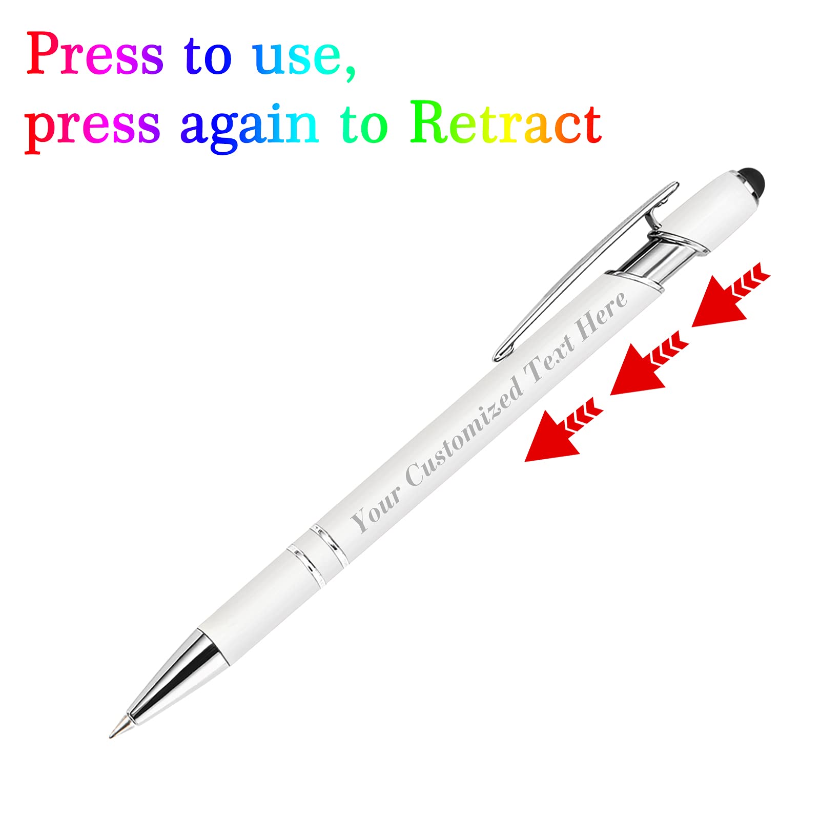 100 Pack Personalised Pens in Bulk with Stylus Tip - Image 5