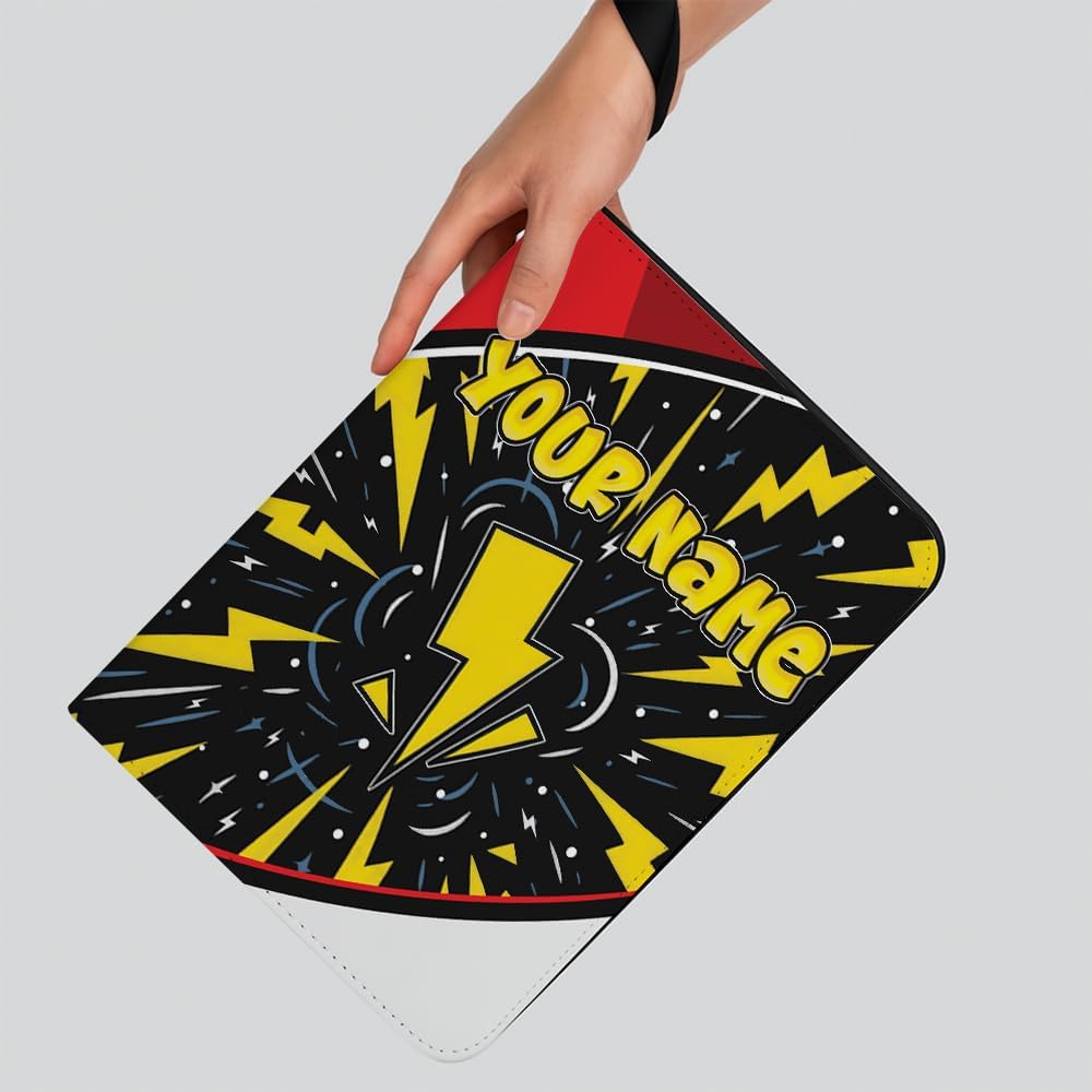 Personalized Trading Card Binder with Name, Card Holder Album, 3-Ring Zipper Design for Sports, Game and Collectible Trading Cards, Gift for Kids Boys Girls (#5)