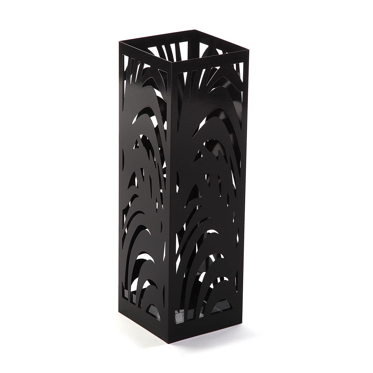 Versa Kreuzberg Paragüero para la Entrada, Habitación o Hall, Porta Paraguas Moderno, Medidas (Al x L x An) 49 x 15,5 x 15,5 cm, Metal, Color Negro