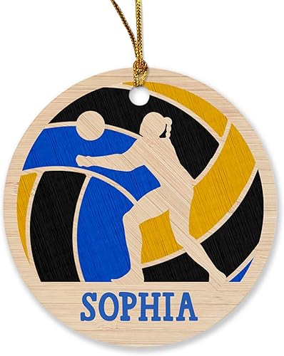 Adorno de Navidad para niña de voleibol 2024, adorno de voleibol personalizado para amantes del voleibol, adornos de jugador de voleibol, adorno de