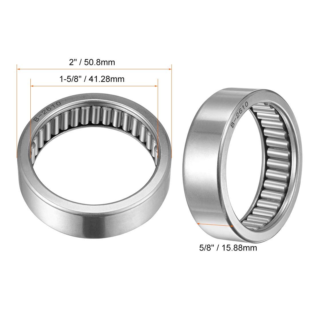 Produktbild von Nadellager B2610 – Komplettschale Offen, 1-5/8″ X 2″ X 5/8″, ST14/GCr15, 3900 U/min, 12500 N Statisch