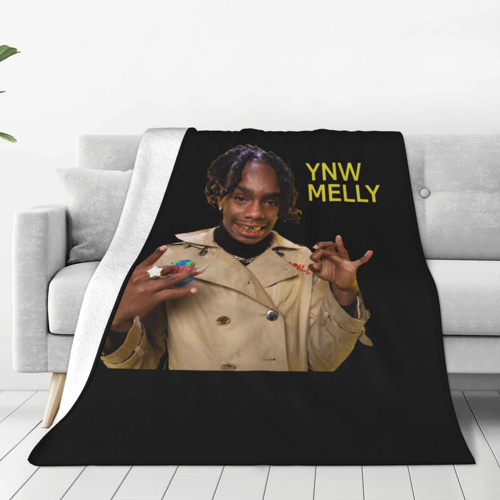 CUPLESCUPLES YNW'S Composer Melly Blanket Suitable for All Seasons Comfortable Backpacking 40"x30" Black