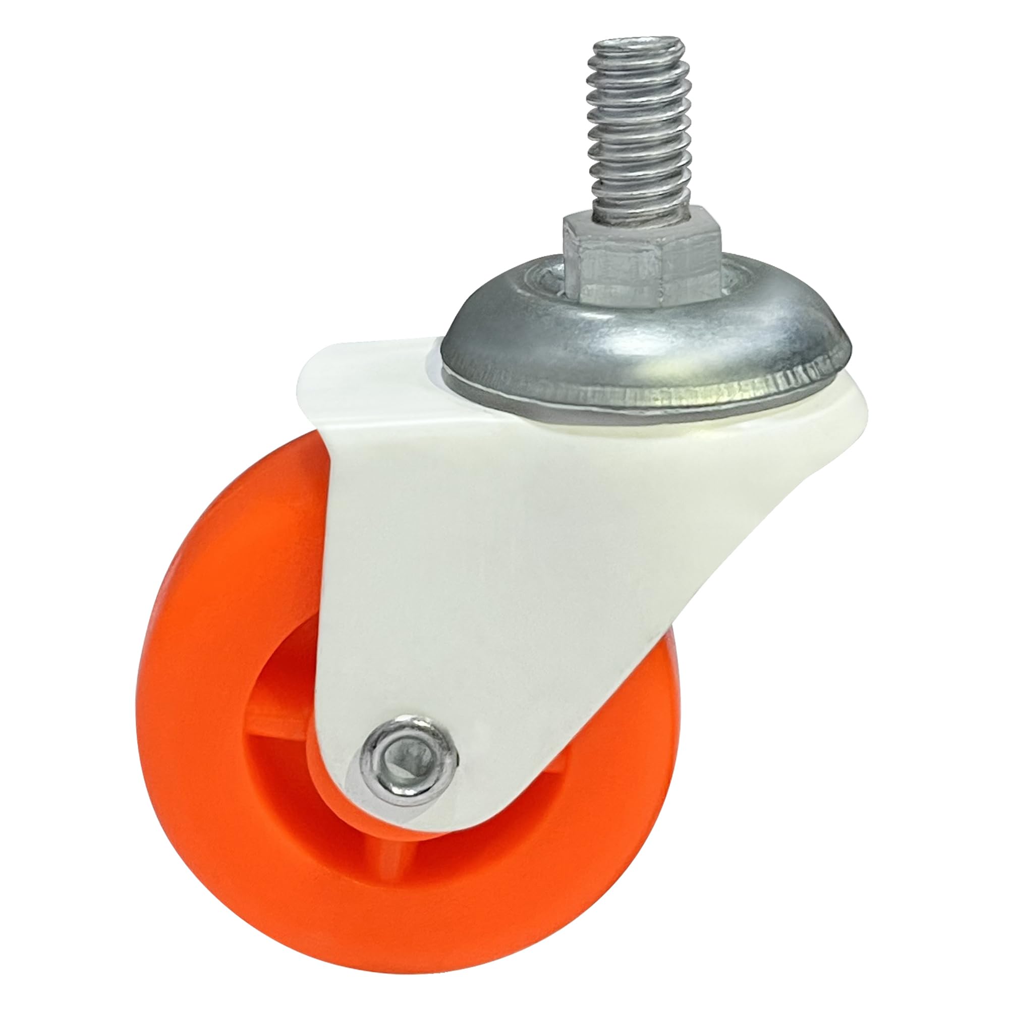 IMPEX Single Wheel Caster - Heavy Duty 360 Degree Swivel Single Castor Wheel Screw Type/Thread Type 2 Inch with 50 mm Top Plate for Chair Wheels, Shopping Trolley, Furniture equipment (Set of 4)