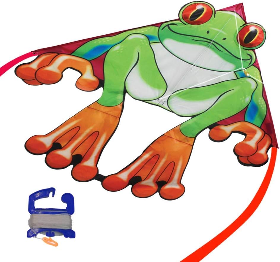 WindNSun Delta Xt Wide Polyester Ripstop Tree Frog Delta Kite, 54 inches