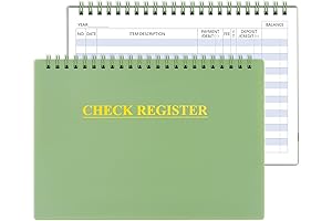 Check Registers for Personal Checkbook, Financial Ledger