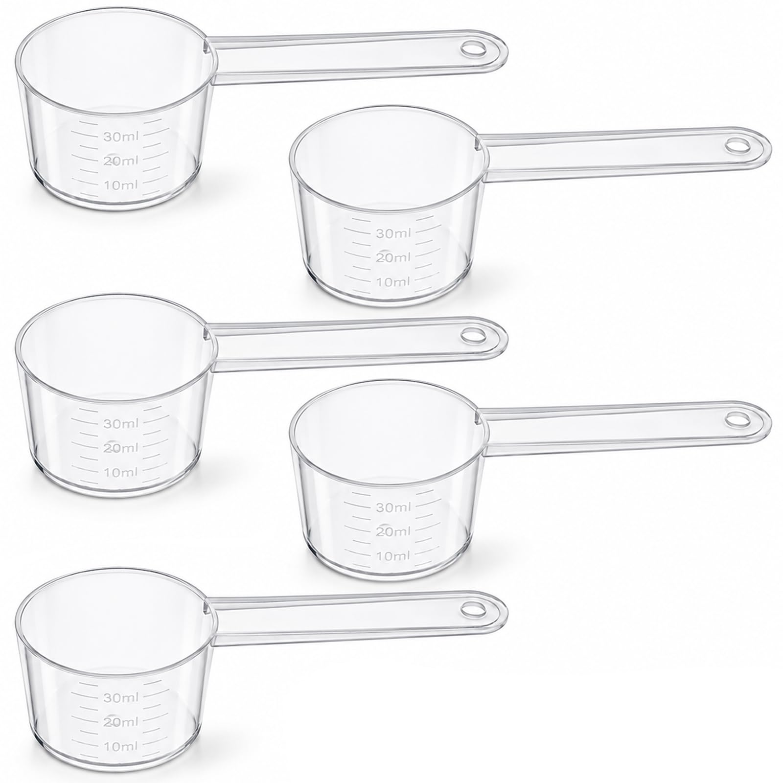 5 Pcs Plastic Measuring Spoons 2 Tablespoon Scoop 30 ml Capacity