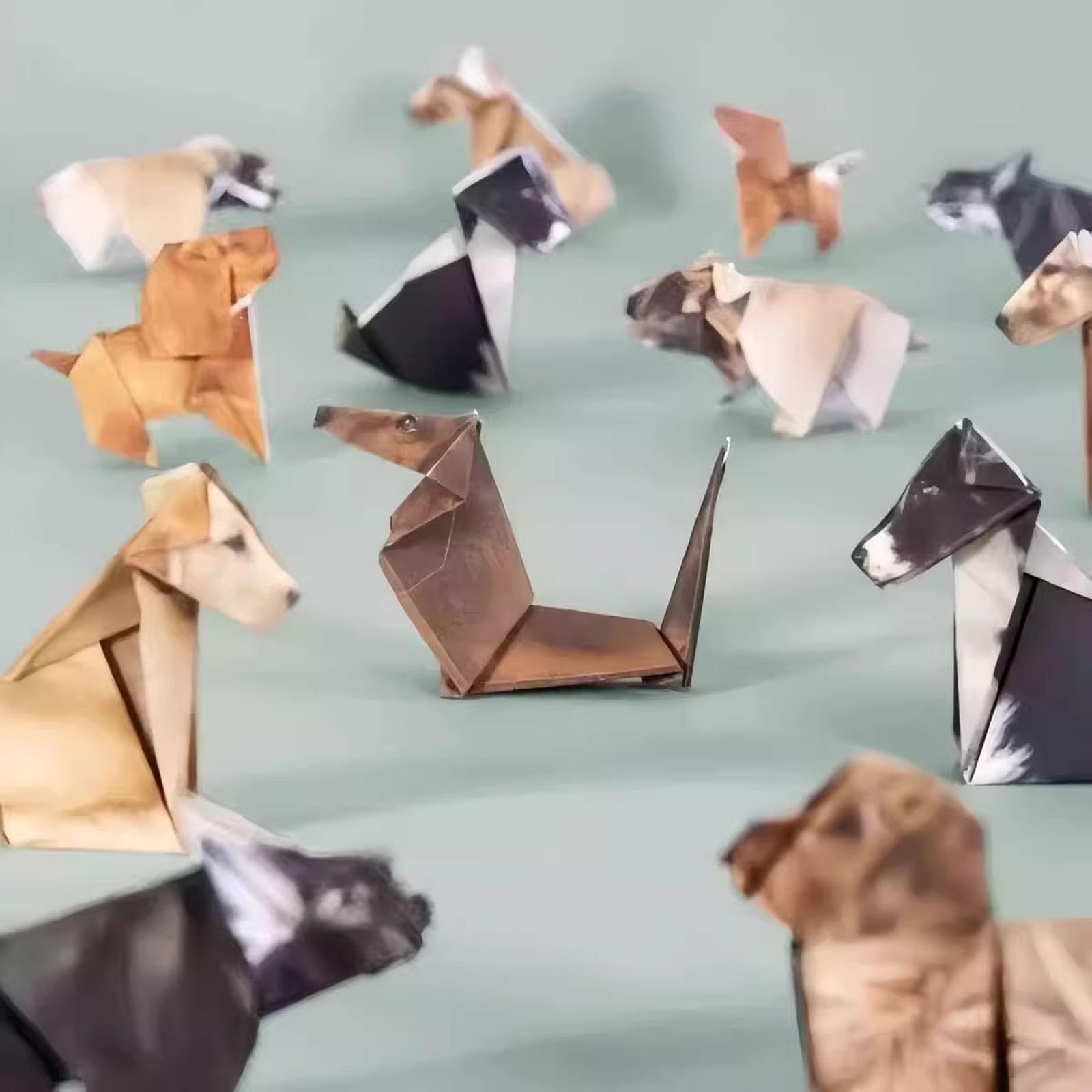 Kit Origami Gatti E Cani – 100 Fogli Prestampati 20x15 Cm, Carta Riciclata, Con Istruzioni Passo-passo, Per Bambini E Adulti, Decorazioni Da Scrivania