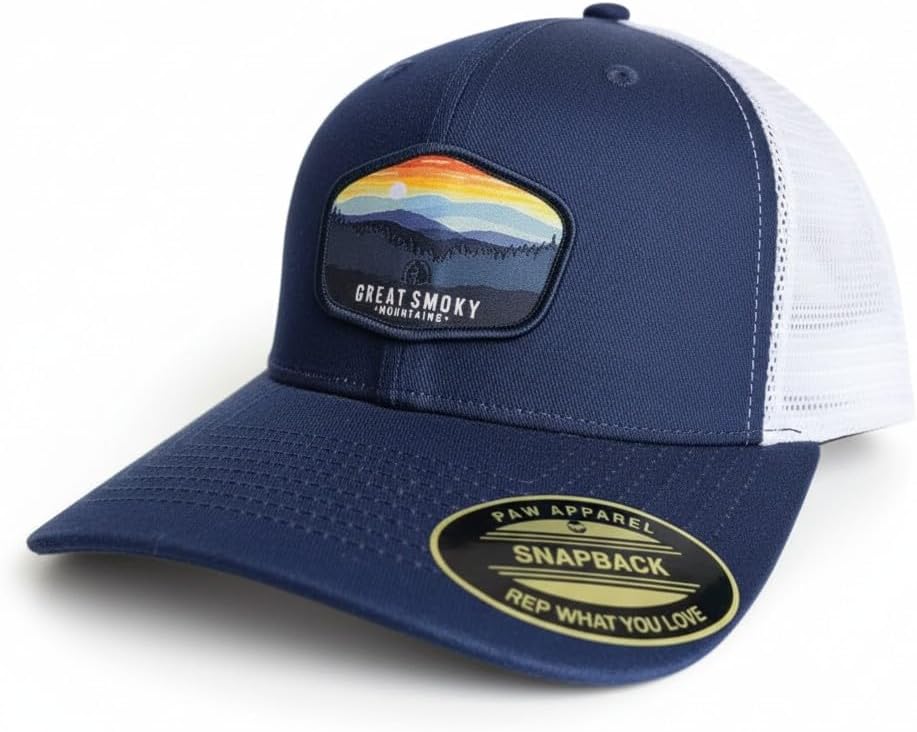 Great Smoky Mountains Trucker Hat with National Park Woven Patch