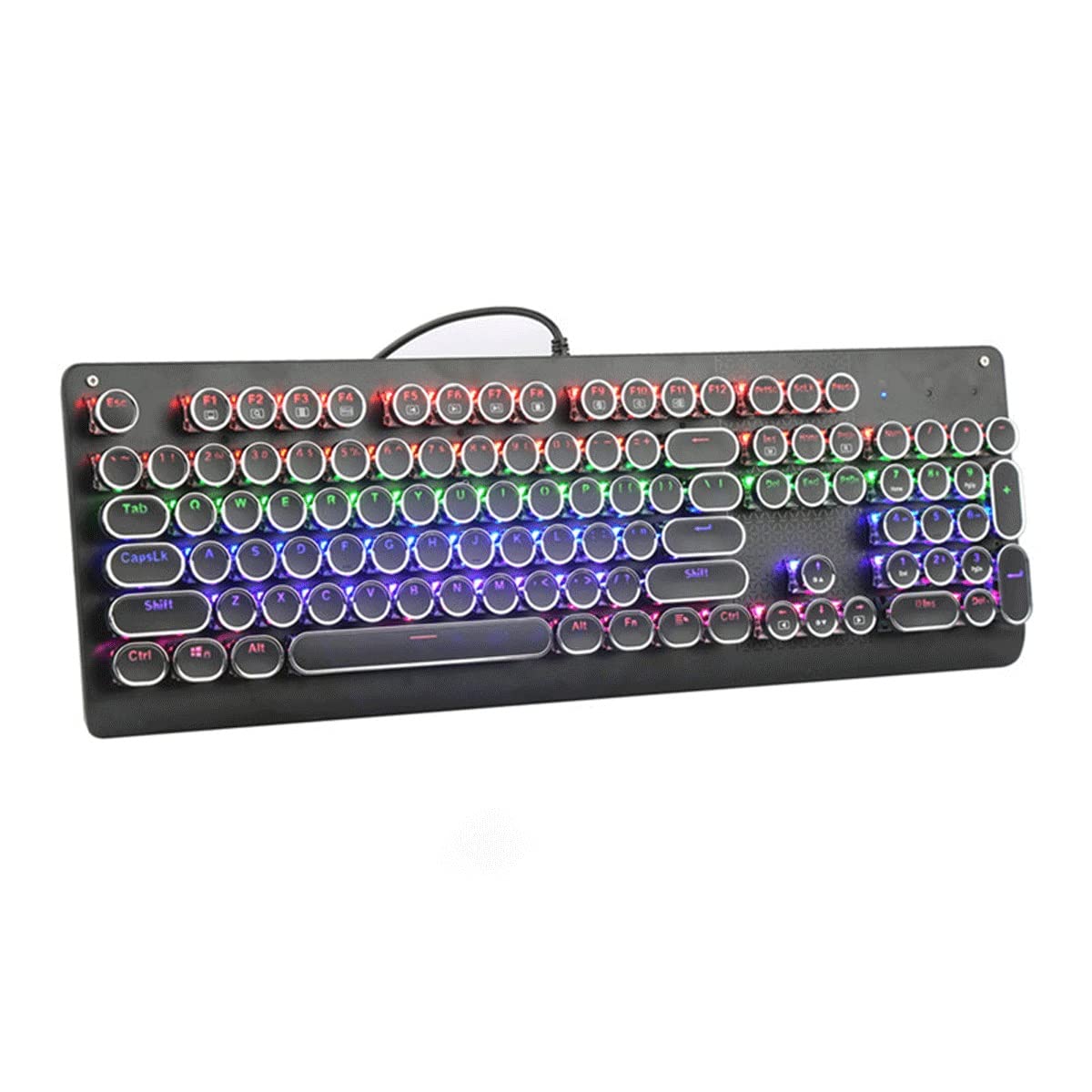 Gaming-Tastatur und -Maus, kabelgebunden, mechanische Gaming-Tastatur, 104 Tasten, Anti-Ghosting-LED-Hintergrundbeleuchtung für Gamer, Laptop, Computer/369