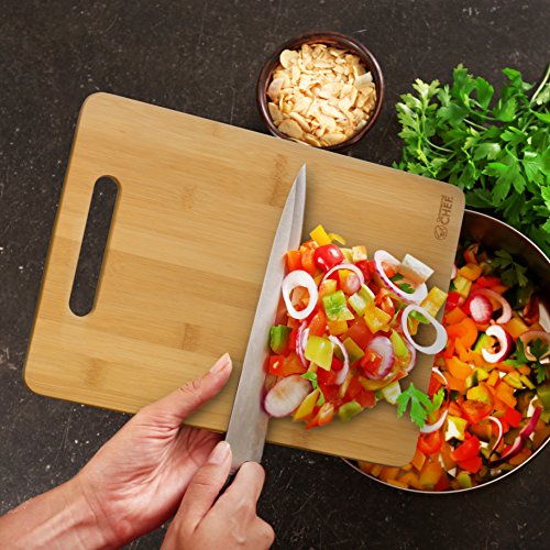 Commercial Chef Cutting Boards Premium Chopping Board, 3 Piece Set, Bamboo #TOP5