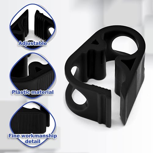 Miniatura 3 de Murtenze Abrazadera de manguera de sifón, abrazadera de control de flujo, abrazadera de tubo ajustable, abrazaderas de tubo de plástico, color negro