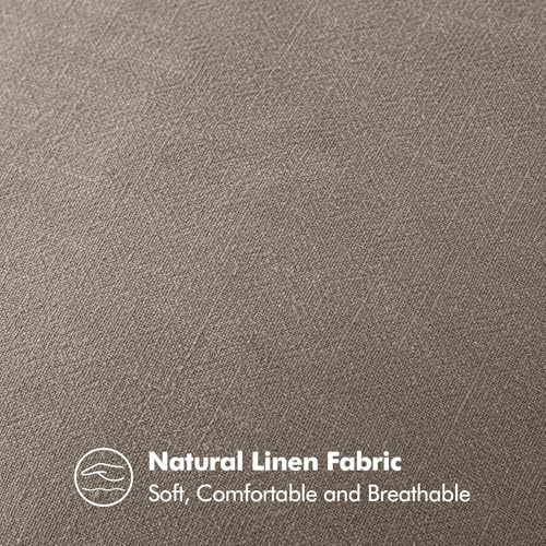 Image of MIULEE Decorative Linen Euro Sham Pillow Covers 24x24 Dune Boho Farmhouse Neutral Couch Throw Pillows for Bed Pack of 2 Accent Modern Pillowcase Sofa Livingroom Home Decor