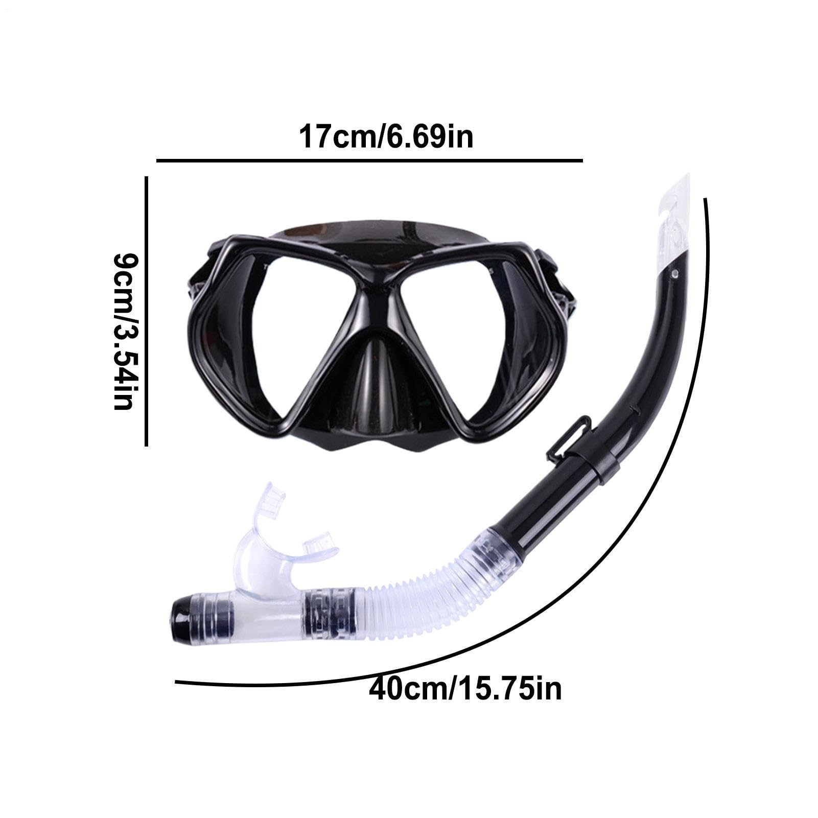 Set de Snorkel antiniebla Ajustable ergonómico | Gafas de Natación con Snorkel Seco para Hombres, Mujeres, Jóvenes, Niños, Viaje al Aire Libre, Playa, Vacaciones Verano