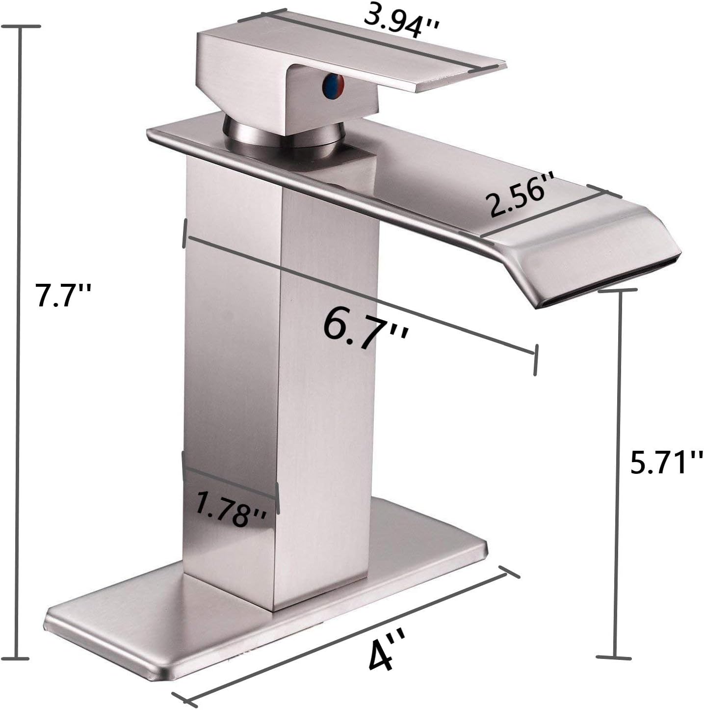 Hottest Sale Era Single-Handle Bathroom Faucet Brushed Nickel Waterfall Commercial Farmhouse Bath Vanity Faucet One Hole Basin Deck Mount Lavatory Best Deal Product Era Single-Handle Bathroom Faucet Brushed Nickel Waterfall Commercial Farmhouse Bath Vanity Faucet One Hole Basin Deck Mount Lavatory