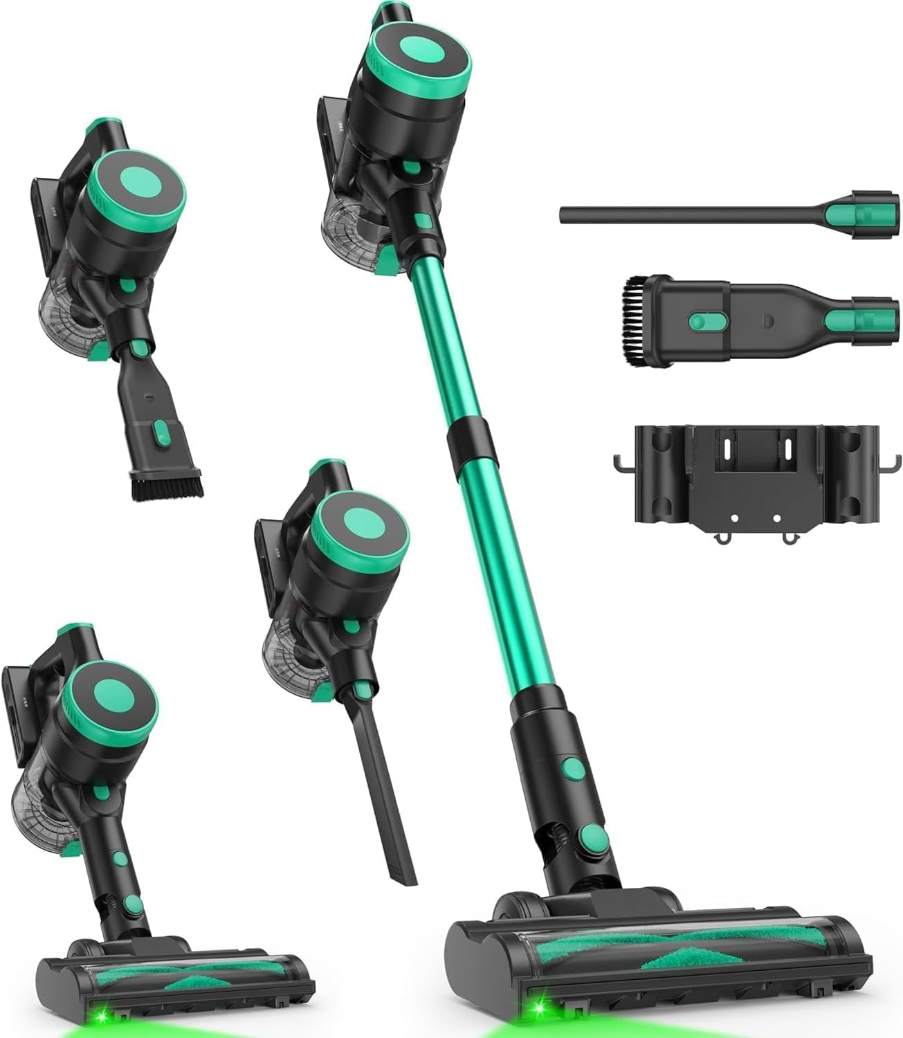Zefiro Cordless Vacuum Cleaner, 450W 40kPa Stick Vacuum | 45Mins Vacuum Cleaners for Home, Anti-Tangle 1.5L Cup, Lightweight Vacuum for Floor Carpet Pet Hair
